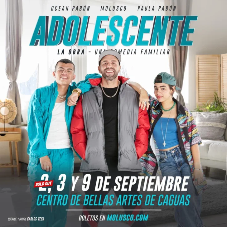 Molusco se presenta por primera vez en el teatro con sus hijos