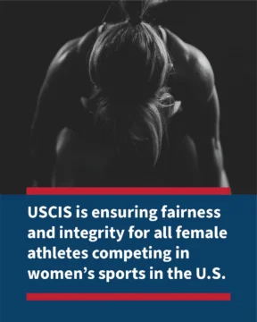 USCIS Actualiza su Política para Proteger el Deporte Femenino